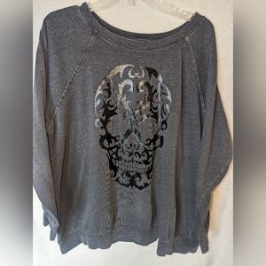 Torrid Distressed Sugar Skull Sweatshirt size 2